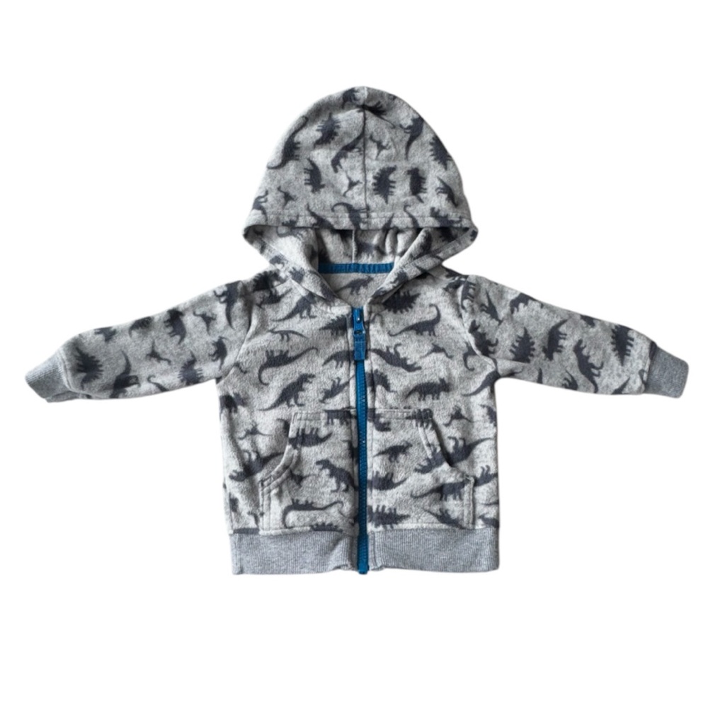 3 FOR $10 GEORGE 3-6M Baby Boy Neutral Fleece Dinosaur Hoodie
